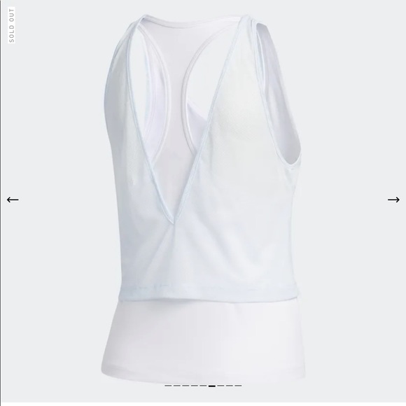 Adidas training tank top with layered design - Picture 5 of 8